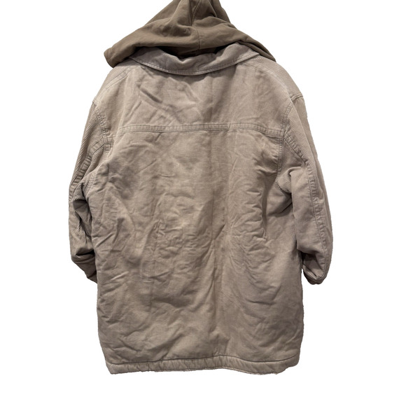 VTG 90s Honolua Surf Co Men's Corduroy Khaki Zip Hoodie Jacket XL EUC Read - Picture 2 of 16